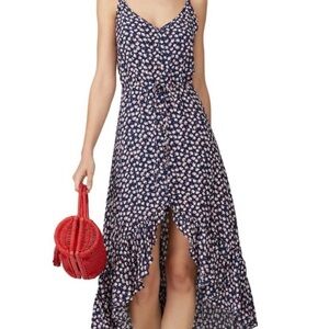 Rails Navy Floral High Low Dress